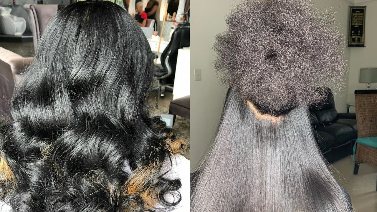 Silk press transformation on Natural hair/natural hair compilation