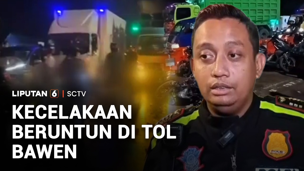 Kecelakaan Beruntun yang Melibatkan Sepuluh Kendaraan Terjadi di Exit Tol Bawen | Liputan 6