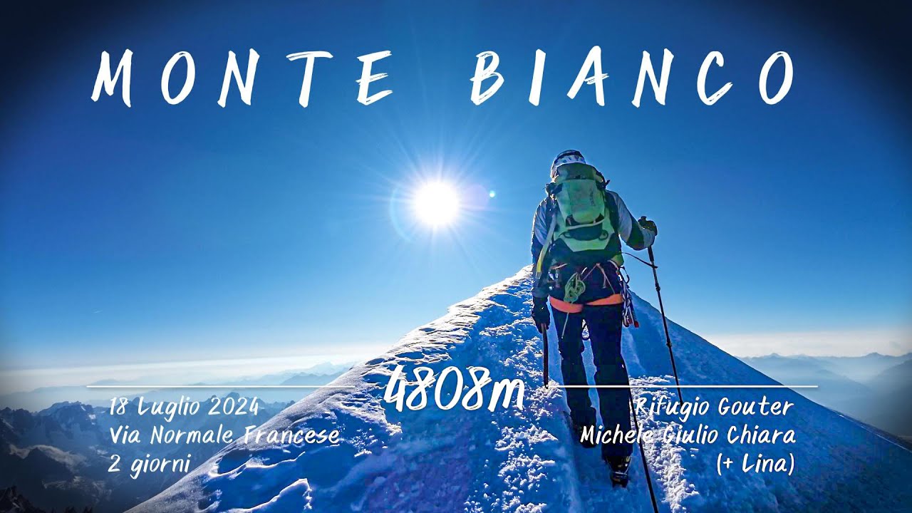 Monte Bianco (Mont Blanc) 4808m - Informazioni per via normale francese, Rifugio Gouter -  2024 - 4K