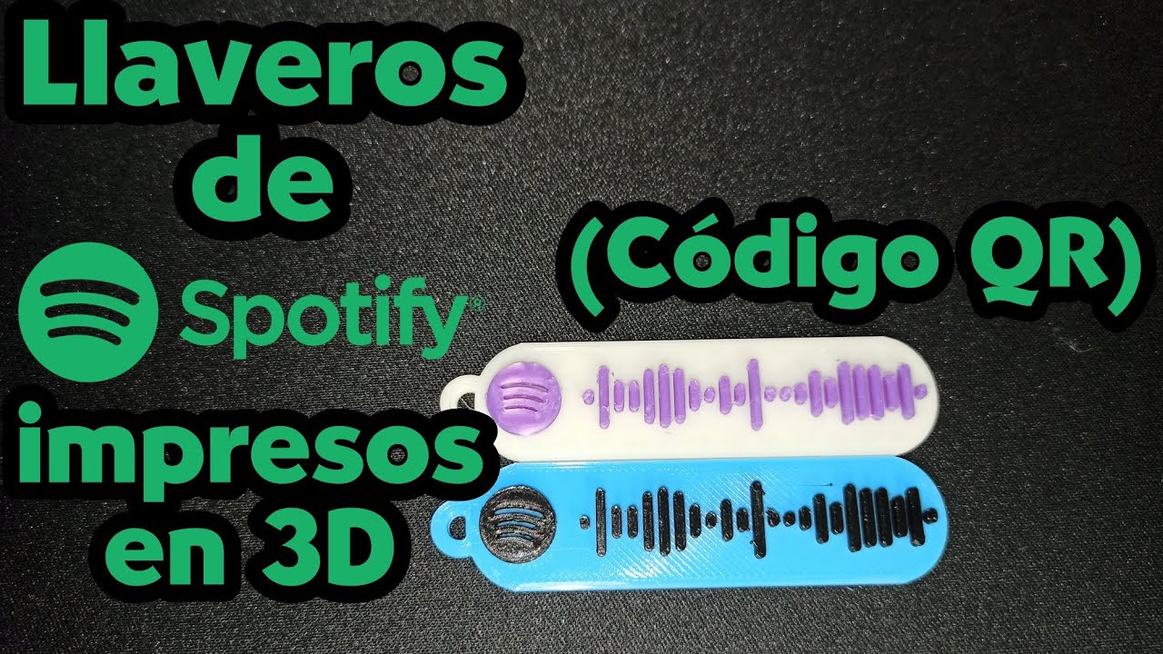 Llaveros de Spotify impresos en 3D desde 0