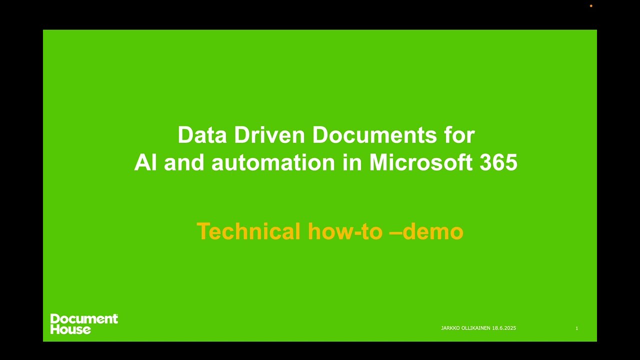 Data Driven Documents forAI and automation in Microsoft 365
