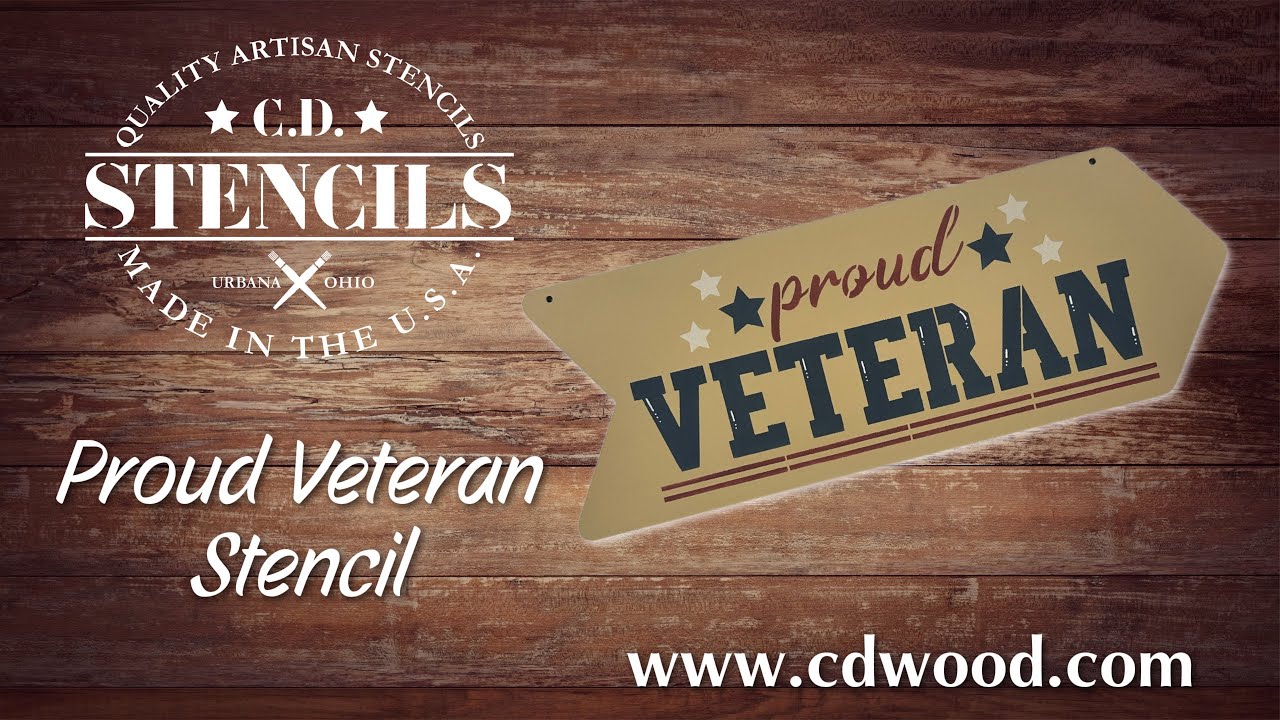 Semi-Pro Stenciling with Jen and Lindsey - Proud Veteran
