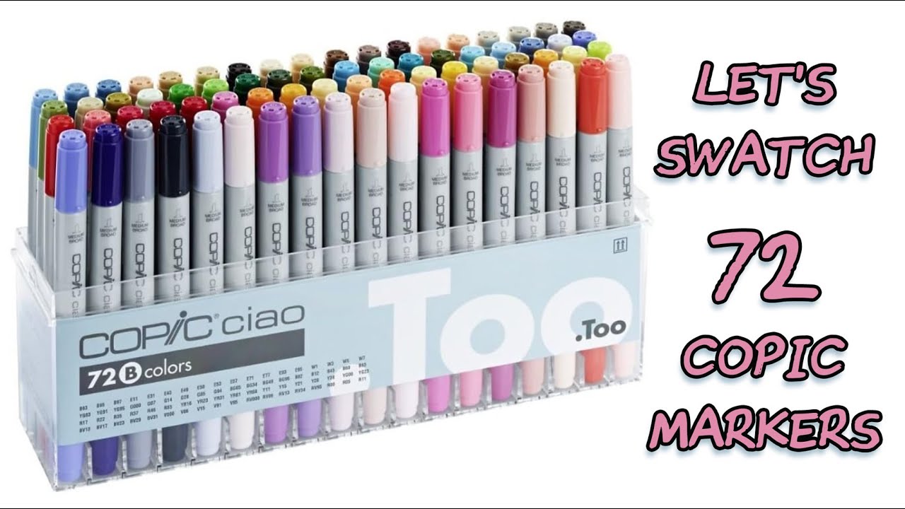 Swatching the Copic Ciao 72 Marker Set B