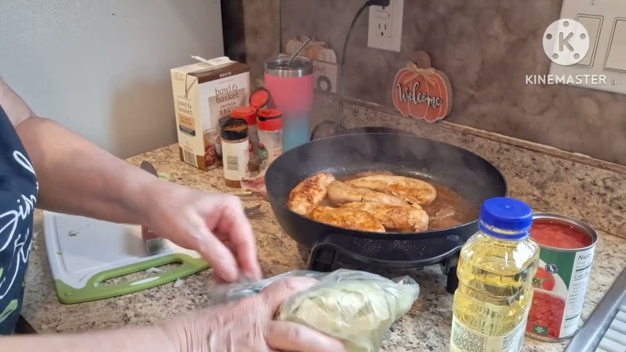 Let's make my  throw together chicken & cabbage stew ! 