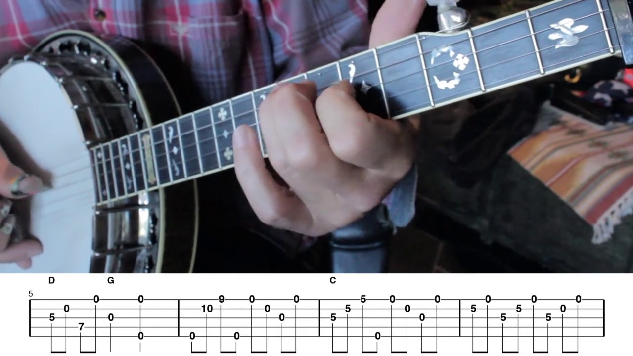 Урок 35 по игре на банджо Bluegrass — Как играть на Cripple Creek