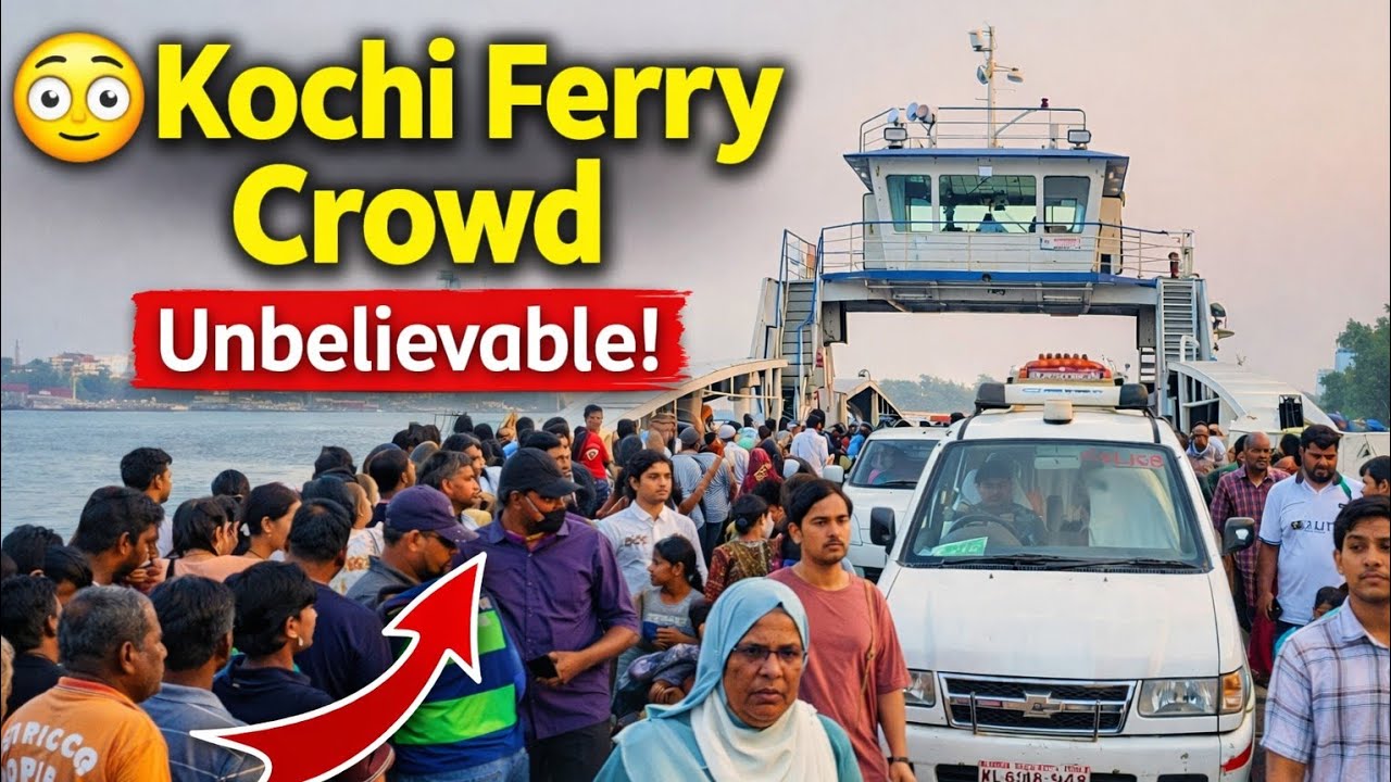 Kochi Ferry Crowd Reality | Fort Kochi to Vypin Ferry Experience Balajiroja vlogs 