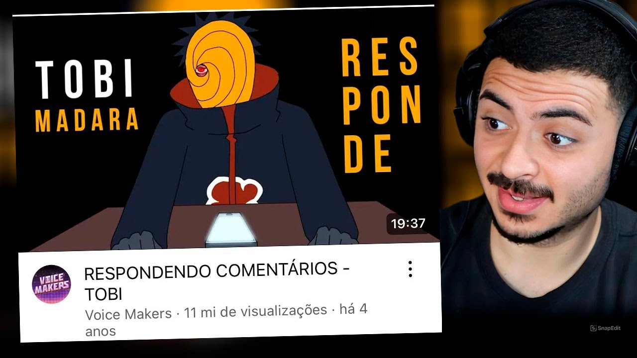 KAMUZ REAGE: OBITO / TOBI RESPONDENDO COMENTÁRIOS - VOICE MAKERS