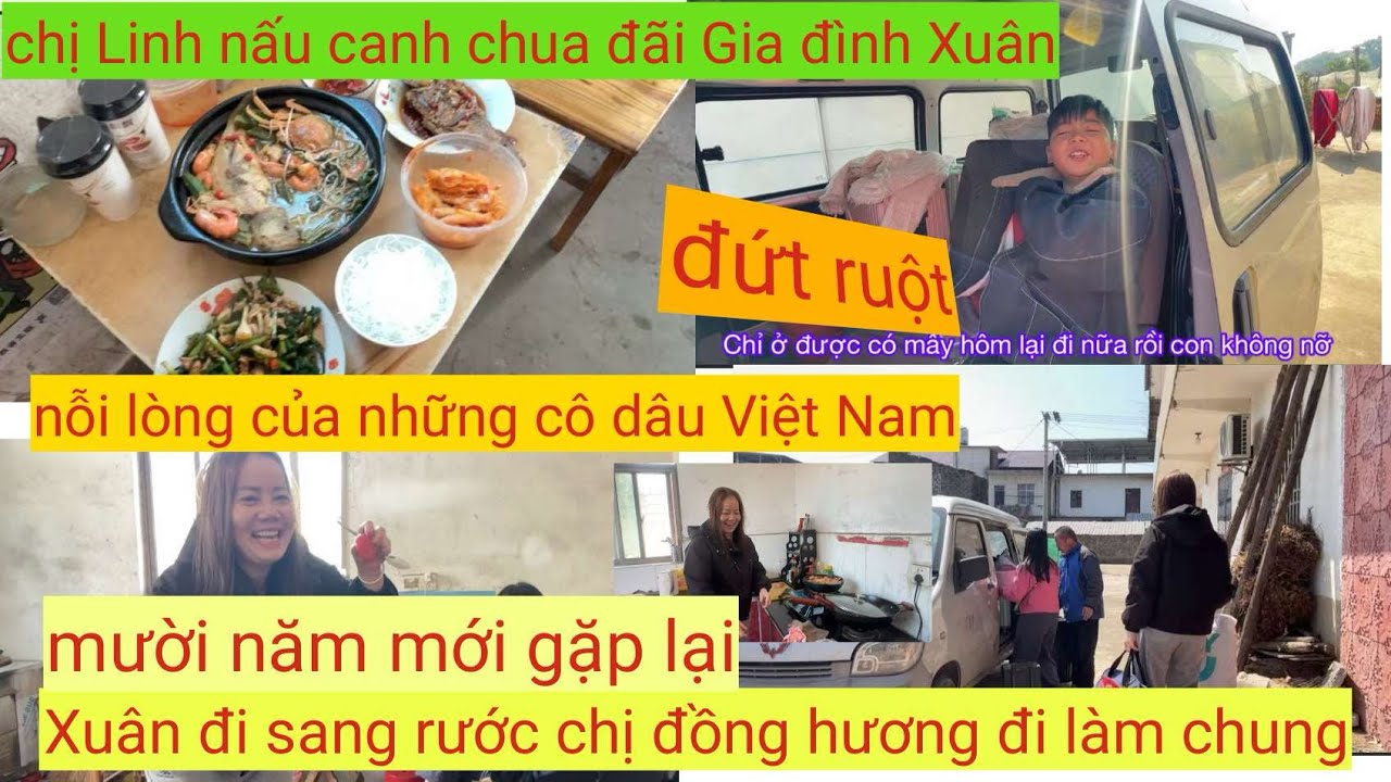 10 mấy năm mới gặp lại. Xuân lên đường đi rước chị đồng hương đi qua chỗ làm .