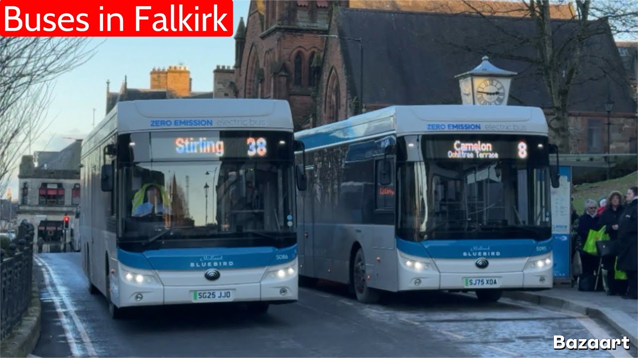 Buses in Falkirk Town Centre • CentralScotlandBuses