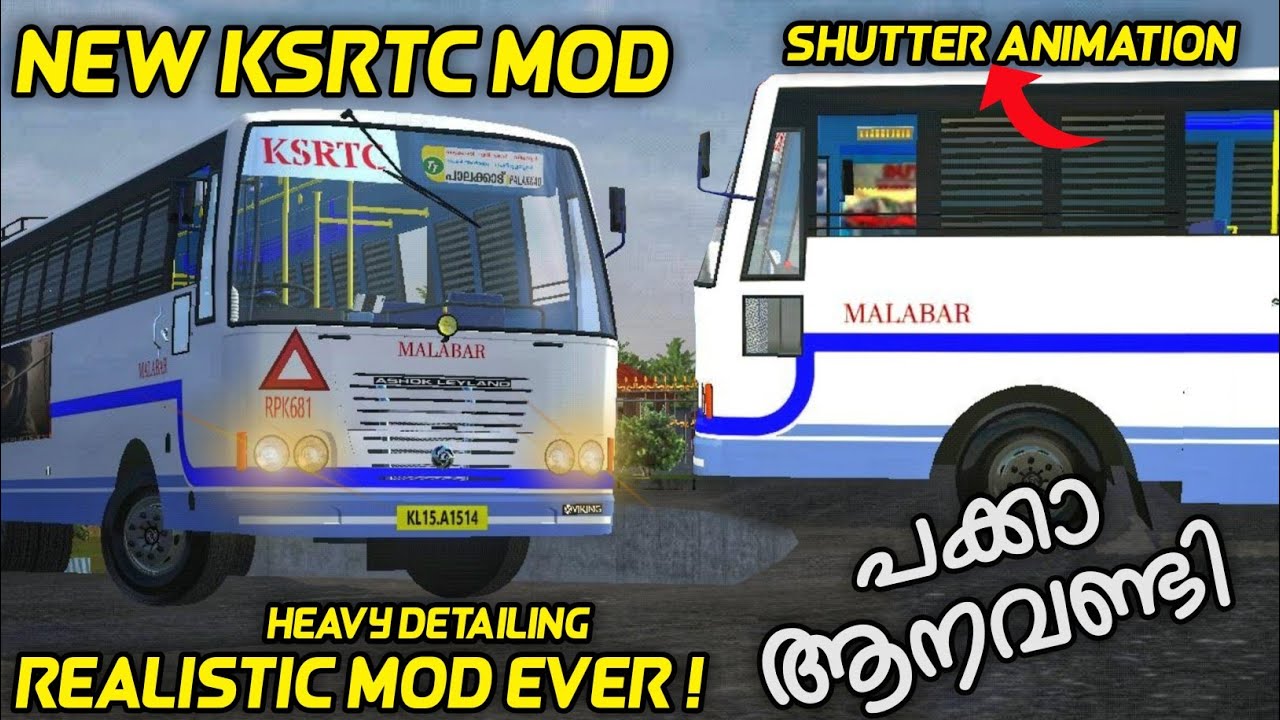 New KSRTC Bus Mod for Bussid || Perfect Mod With Detailing And Control || Bus Simulator Indonesia