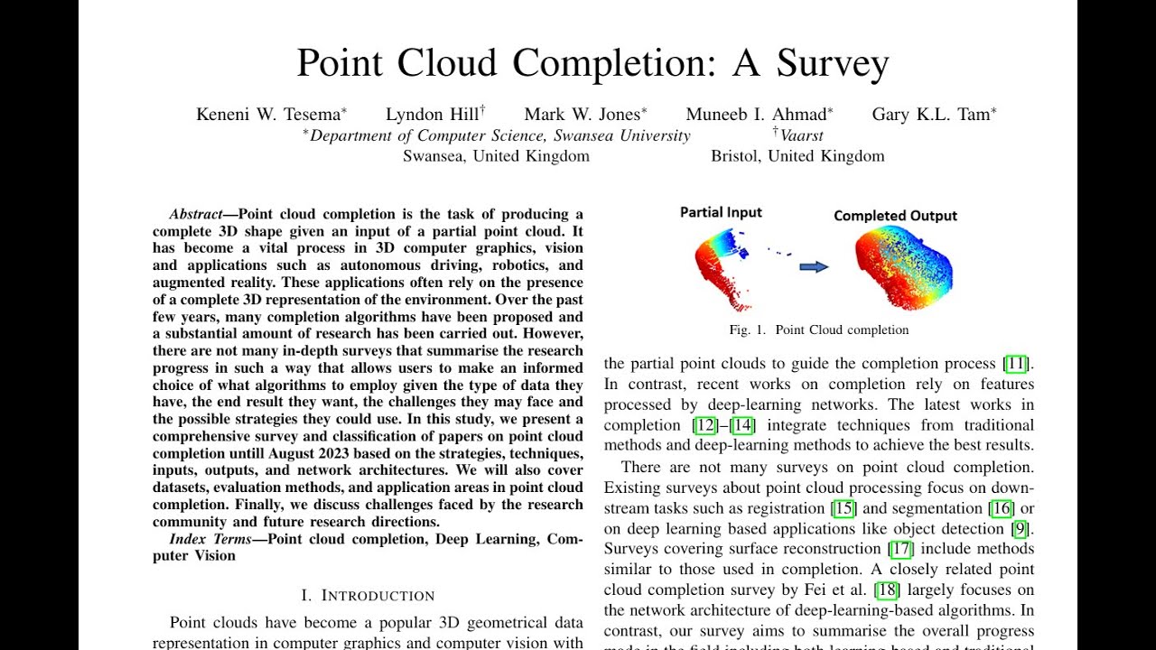 Point cloud completion survey