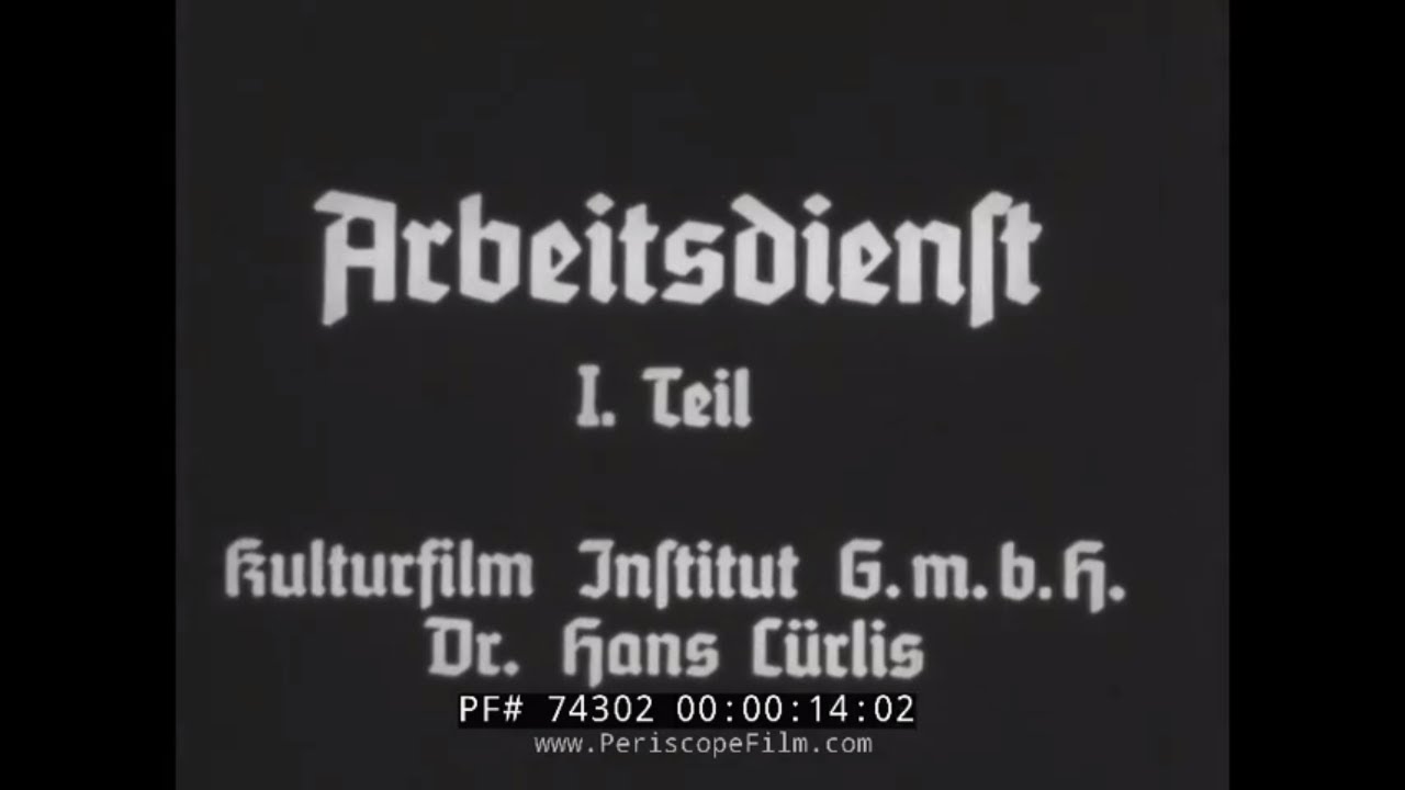 GERMAN WWII LABOR SERVICE ARBEITSDIENFT HISTORIC FILM 74302