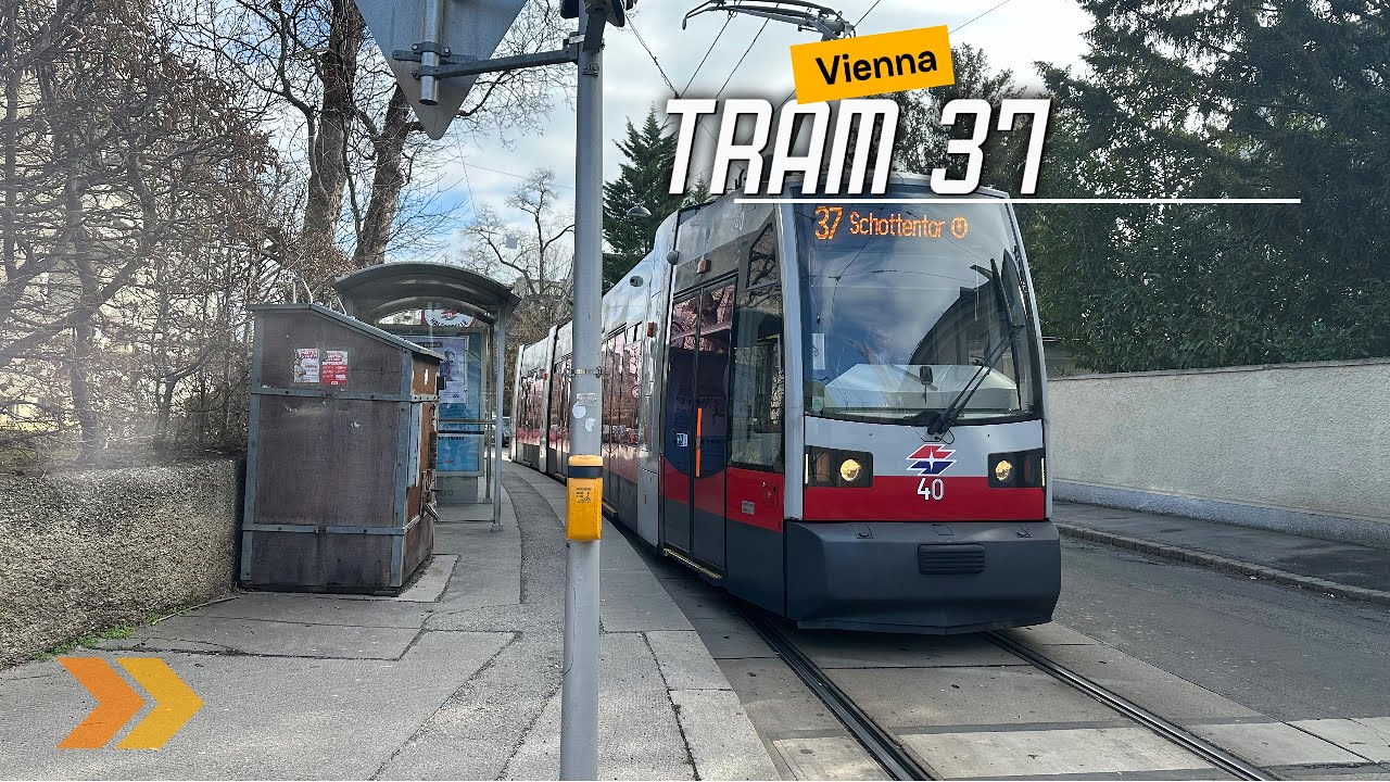 Tram No 37, Hohe Warte to Schottentor  - Vienna , Austria #austria #vienna #trams