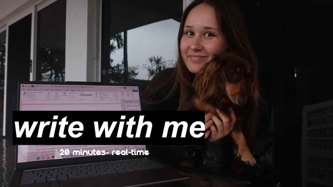 20-minute write with me in real time 🌧️✧˖°. heavy rain background noise, typing ambience + timer