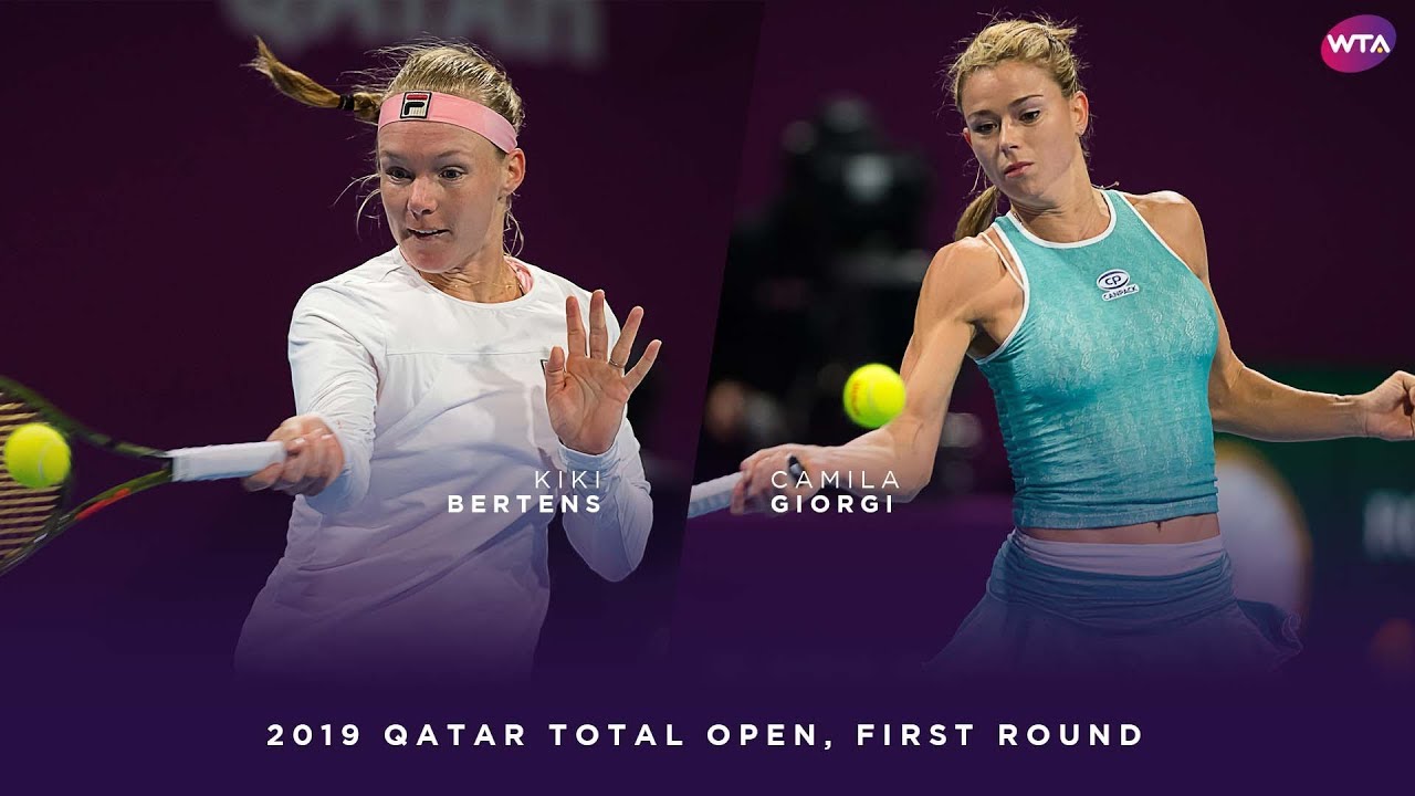 Кики Бертенс против Камилы Джорджи | Первый раунд турнира Qatar Total Open 2019 | Лучшие моменты WTA