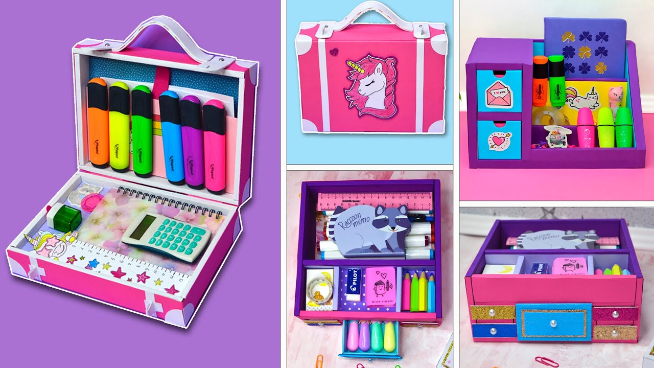 DIY crafts // How to make an organizer and a pencil case out of cardboard