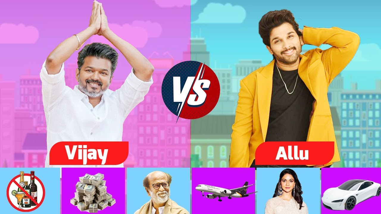 Vijay Thalapathy Vs Allu Arjun Income _Net Worth & Lifestyle Comparison 2025
