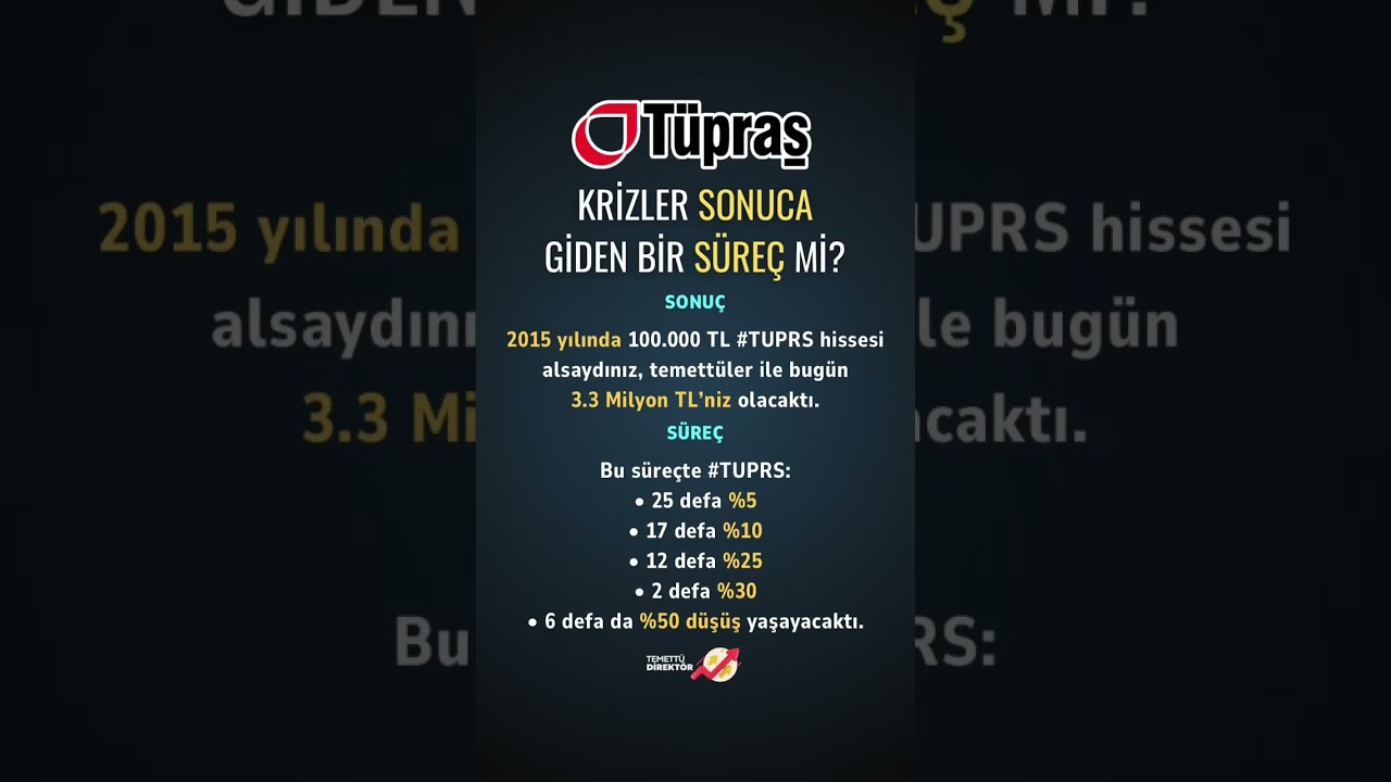 Krizler Aslında Fırsat Mı? 💥 Tüpraş örneği bunu kanıtlıyor! 