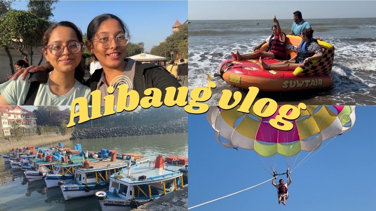 Water sports in Alibaug  #sillysneha #vlog  #kihimbeach #parasailing