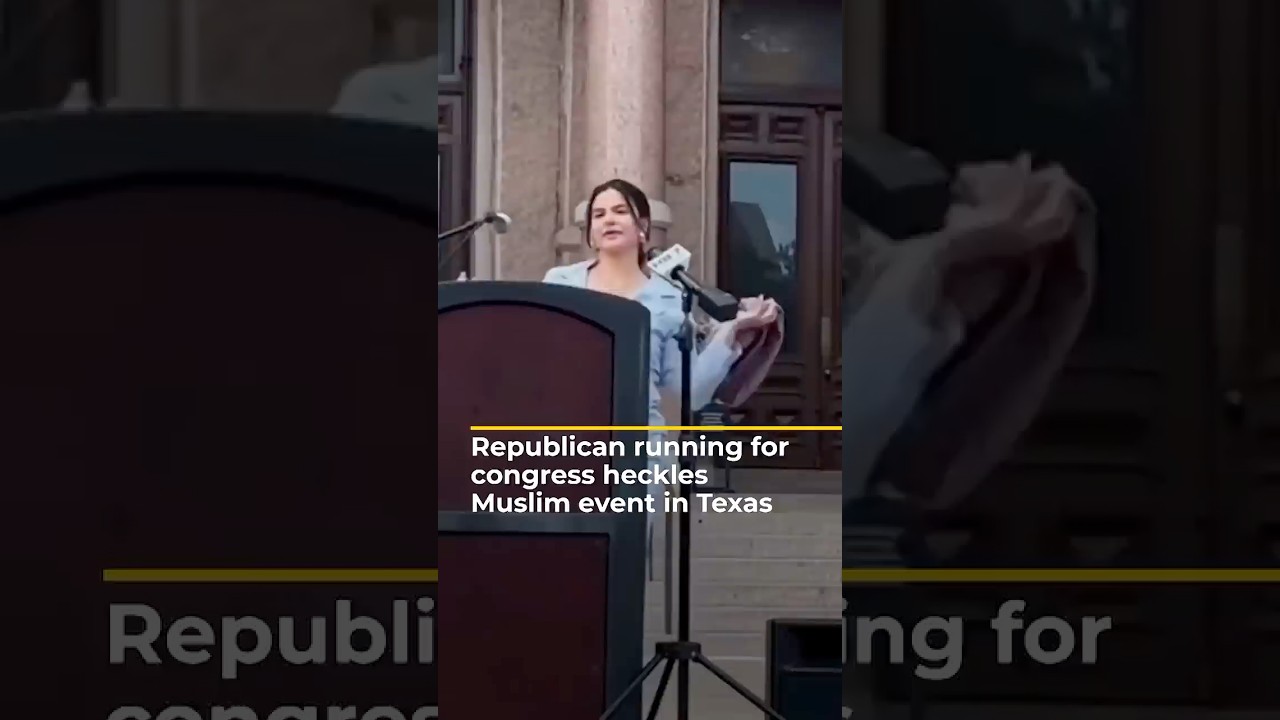 Republican running for US Congress heckles Muslim event in Texas | AJ #shorts