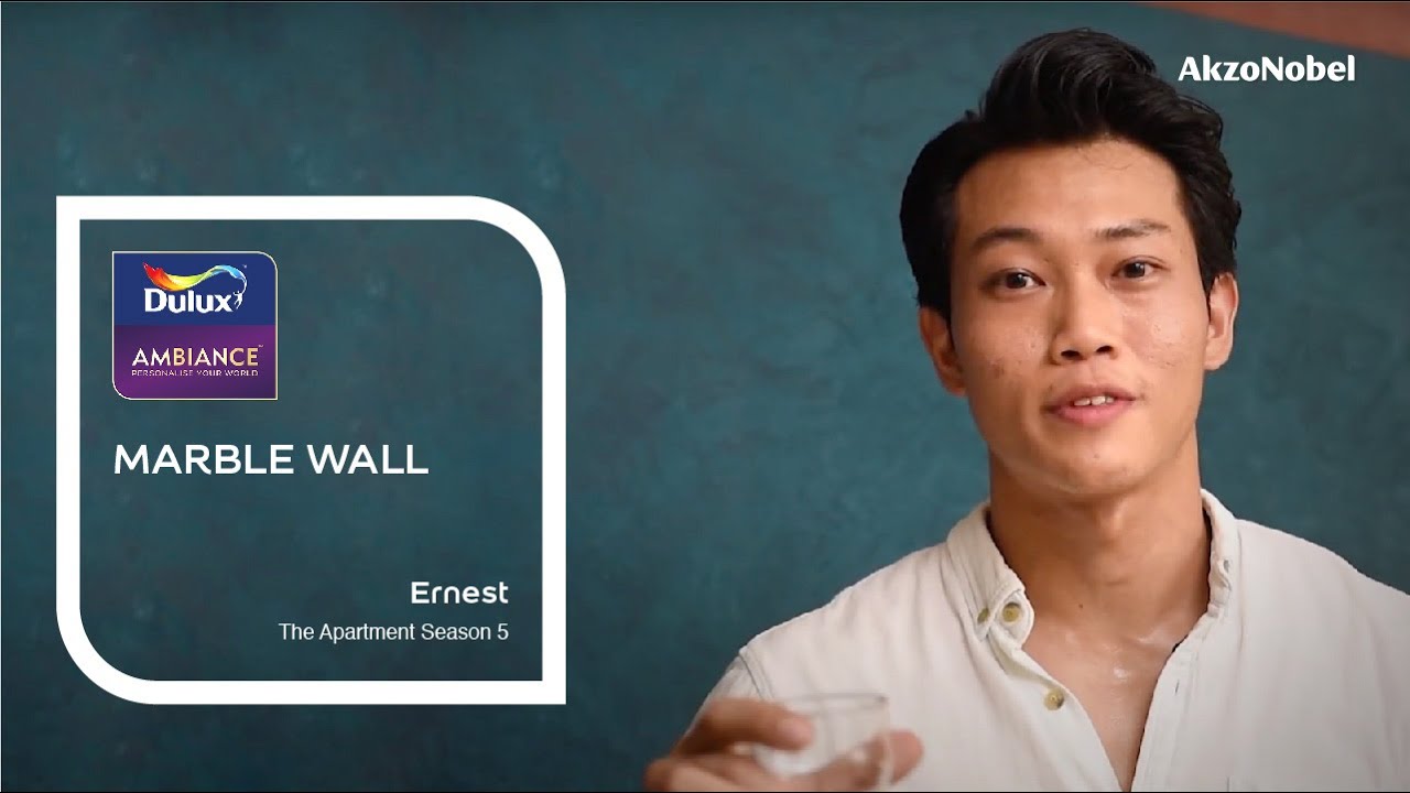 Dulux Ambiance Marble Wall with Ernest