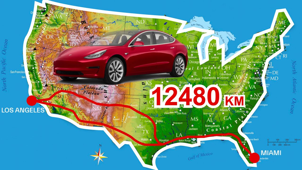 Road trip across America. From Miami to Los Angeles and back. 12 480 km in 12 days.