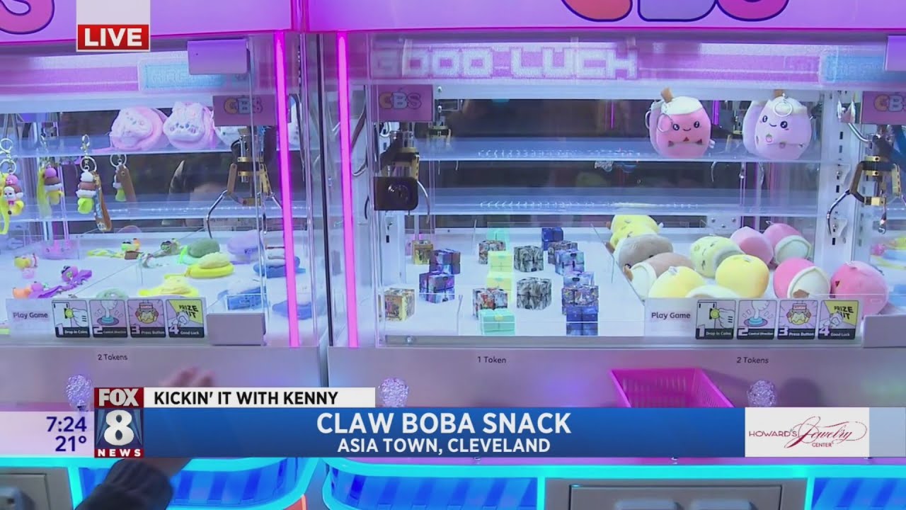 Kenny kicks it at Claw Boba Snack
