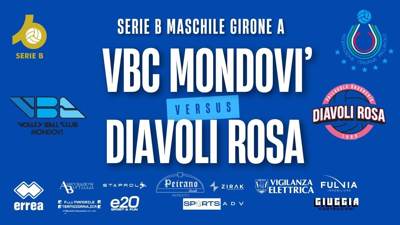 SERIE B VBC MONDOVÌ’ vs DIAVOLI ROSA BRUGHERIO 