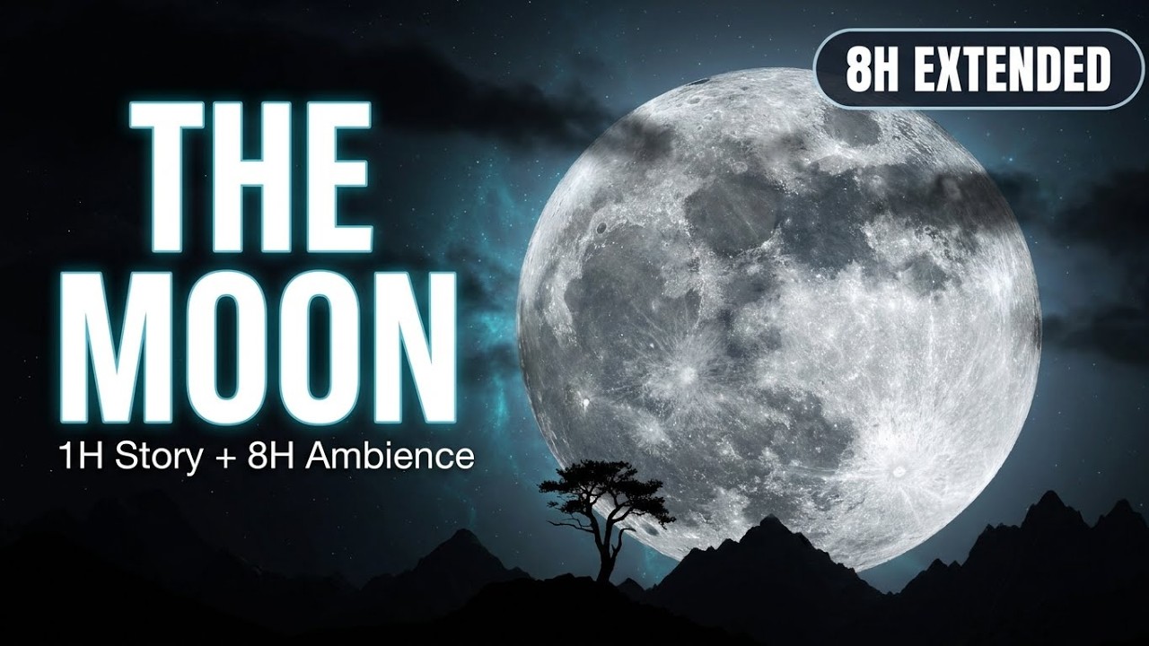 Cosmic Moon Calm – 1h Narration + 8h Moon Ambience for Deep Sleep