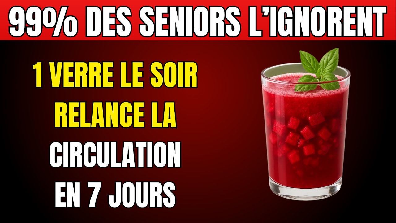 Seniors : Buvez CE JUS avant le coucher – votre circulation change en 7 jours