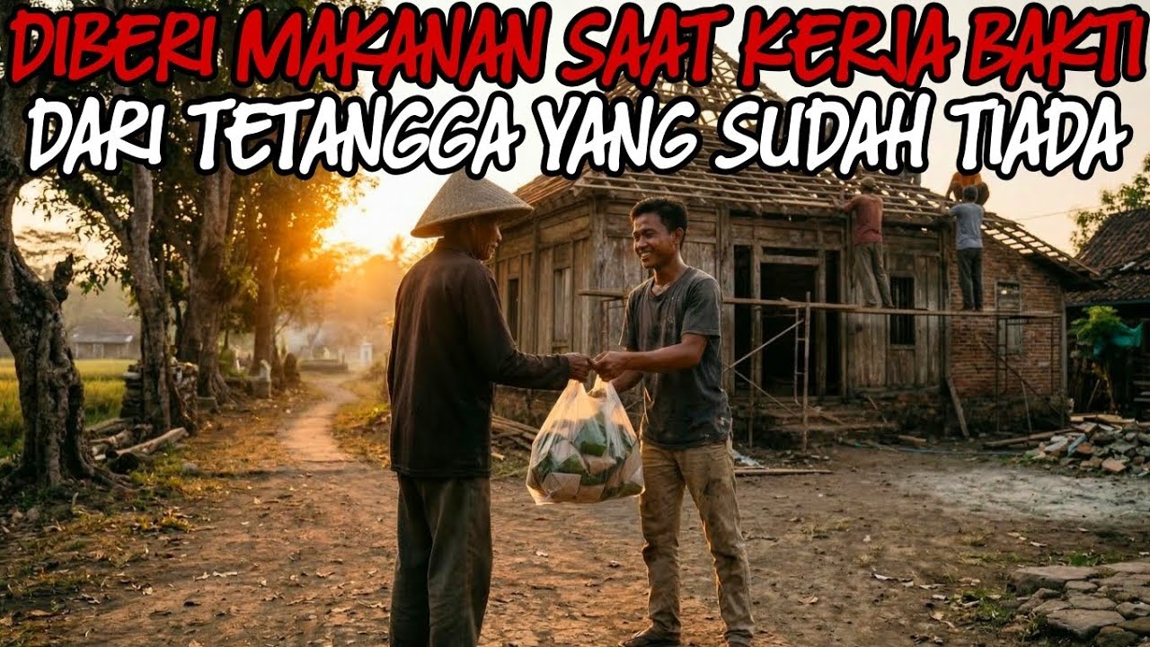 DIBERI MAKANAN OLEH TETANGGA SAAT KERJA BAKTI TERNYATA DIA SUDAH 5 TAHUN LALU MENINGGAL