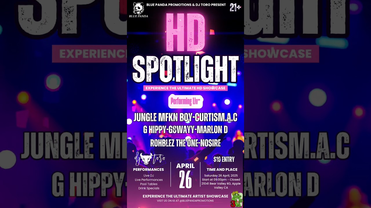 HD Spotlight Promo April 26, 2025 #artistshowcase #hiphop