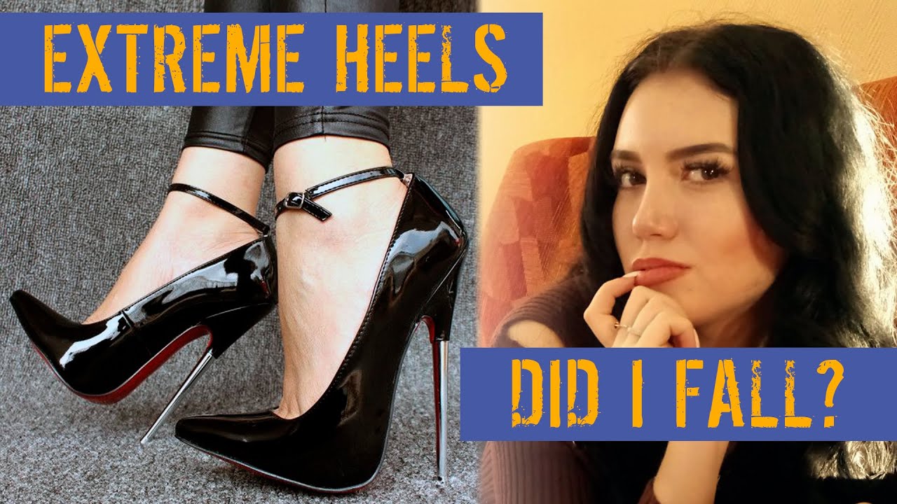 EXTREME HEELS - DID YOU FALL? Pedal pumping girl in high heels.
