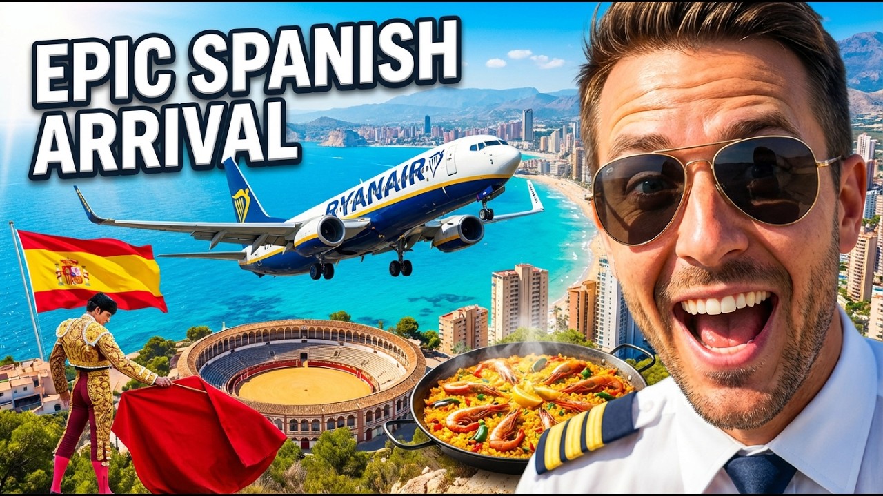 Ryanair 737-800 - Spain - Landing into Alicante Airport aboard FR4818