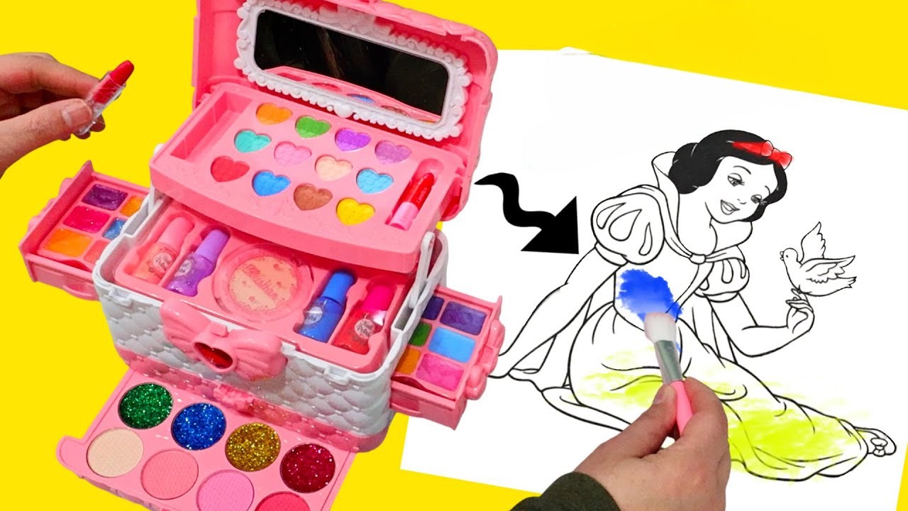 Coloreando a Blancanieves con maquillaje