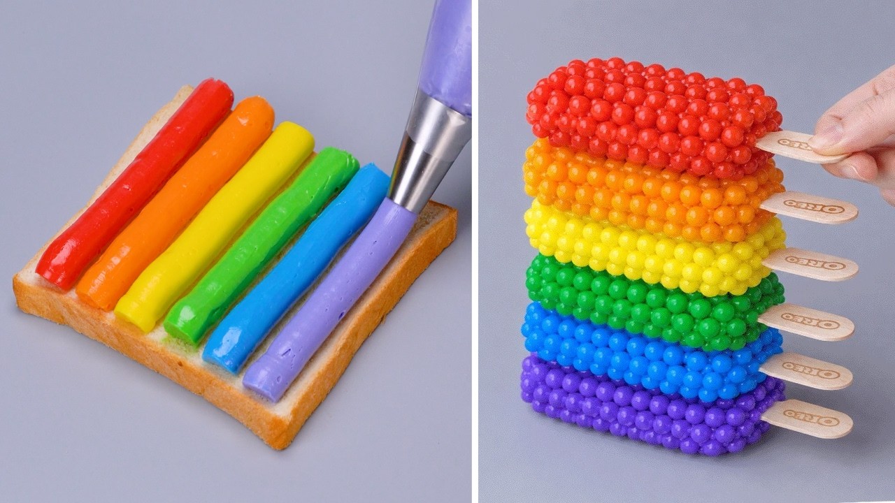 Простые и вкусные пошаговые рецепты радужного торта 🌈 Удивительные идеи для выпечки | Идеи для ук...