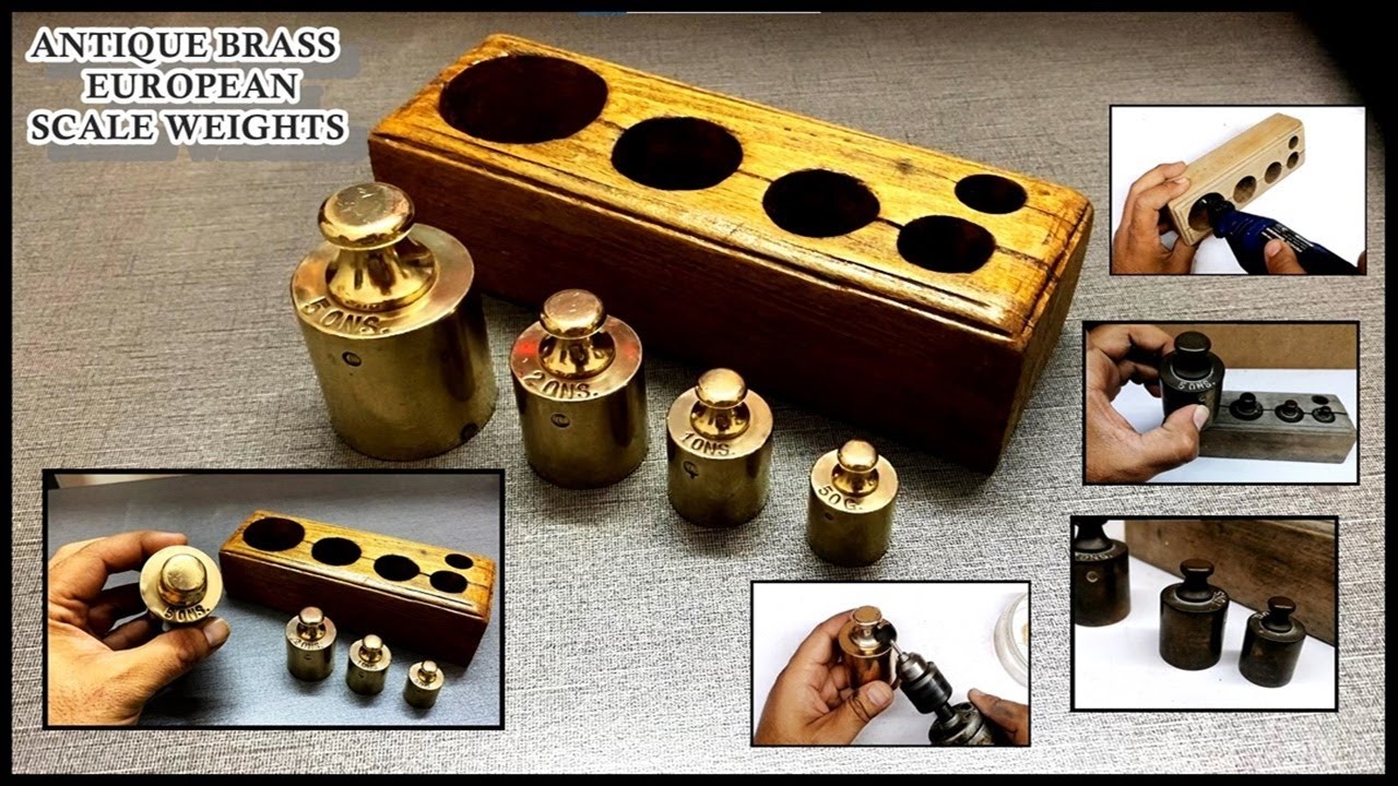 Antique Brass Scale Weight Restoration @THEKEPLERSTORE