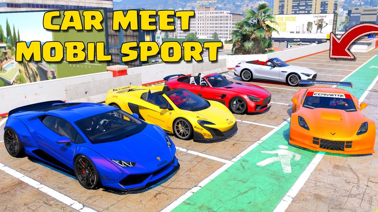 CAR MEET MOBIL SPORT LAMBORGHINI DAN MCLEAREN KEREN BANGET DI GTA 5