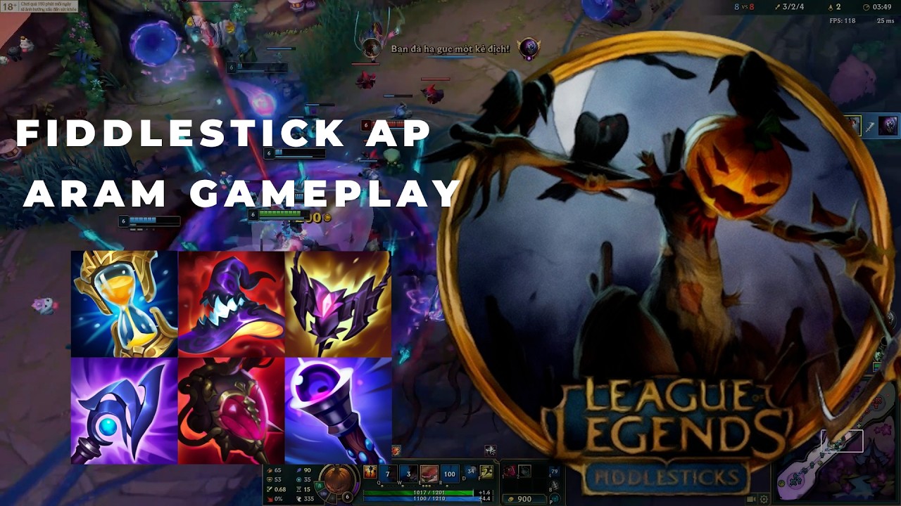 (PENTA KILLS) FIDDLESTICKS ARAM GAMEPLAY