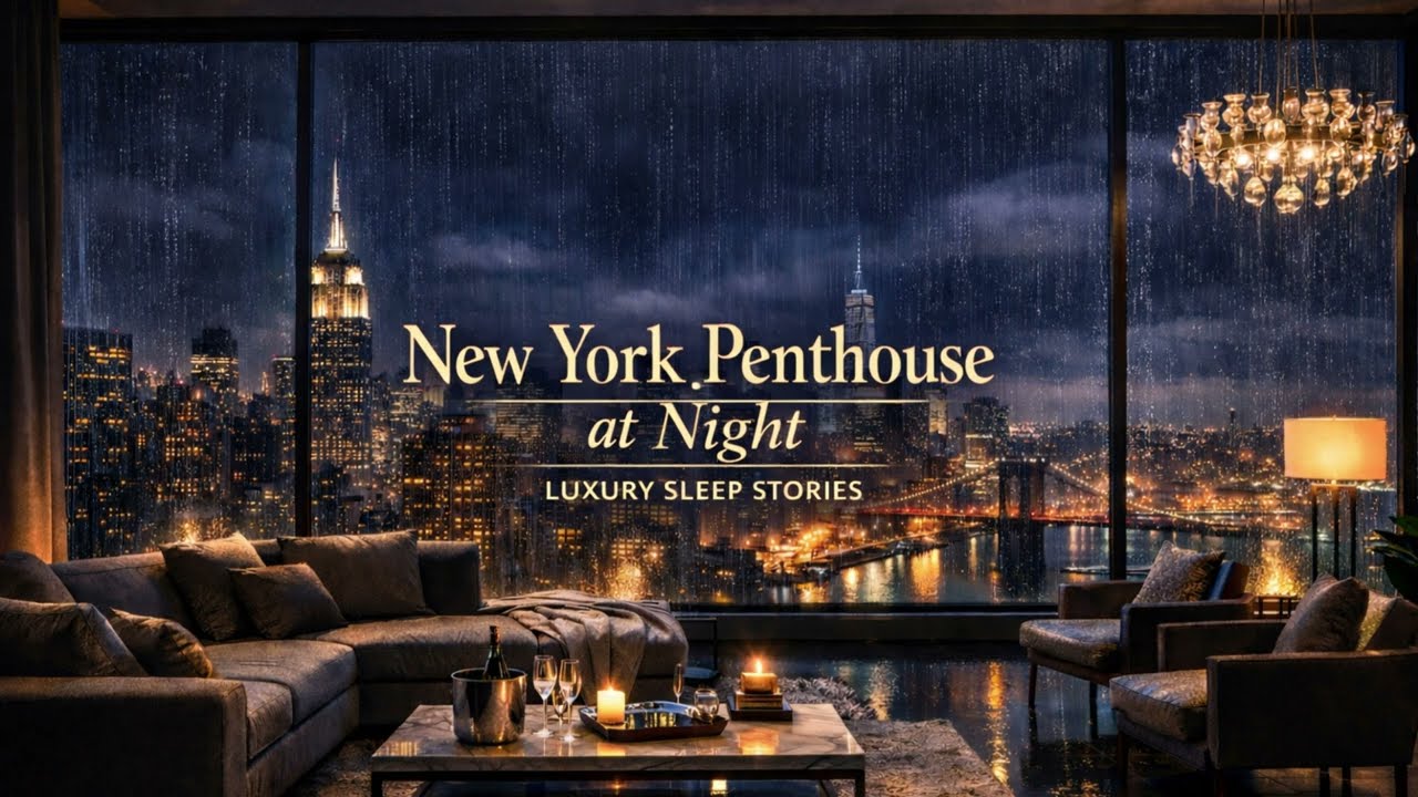 Rainy Night in a Manhattan Penthouse | Luxury Sleep Story for Deep, Restful Sleep