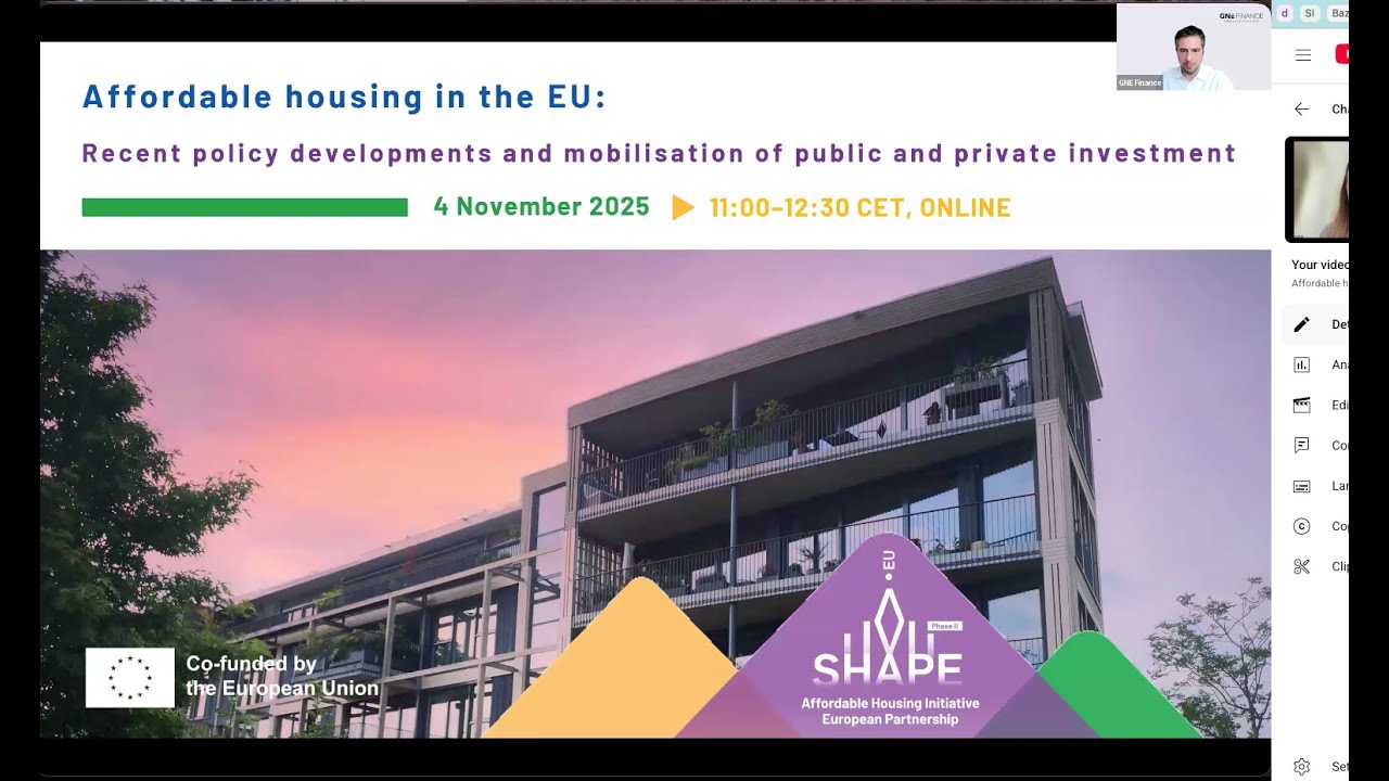 Affordable housing in the EU: policy developments and mobilisation of public and private investment