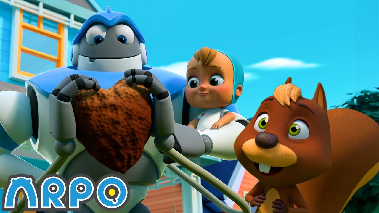 The Broken Valentine's Gift Disaster! | Arpo the Robot | Moonbug Kids Cartoon Adventure