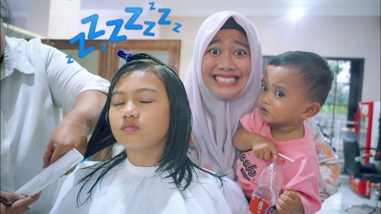SALSA POTONG RAMBUT PENDEK 😱 MALAH TIDUR
