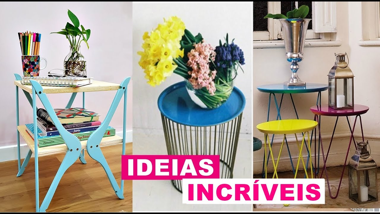 Mesa Lateral - Ideias incríveis - COMO DECORAR A CASA GASTANDO POUCO