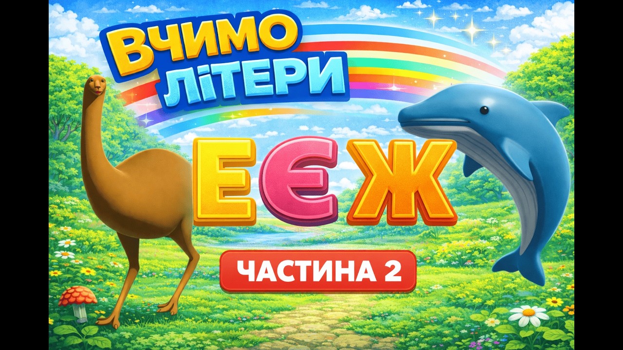 Мультики українською! Вчимо літери! (Частина 2)