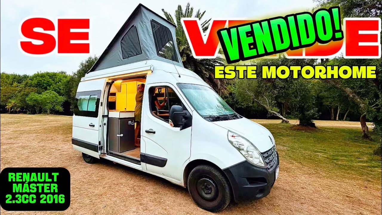 ✅Se vende MOTORHOME espectacular, y bien equipado, Renault máster 2016 con carpa de techo 🇺🇾