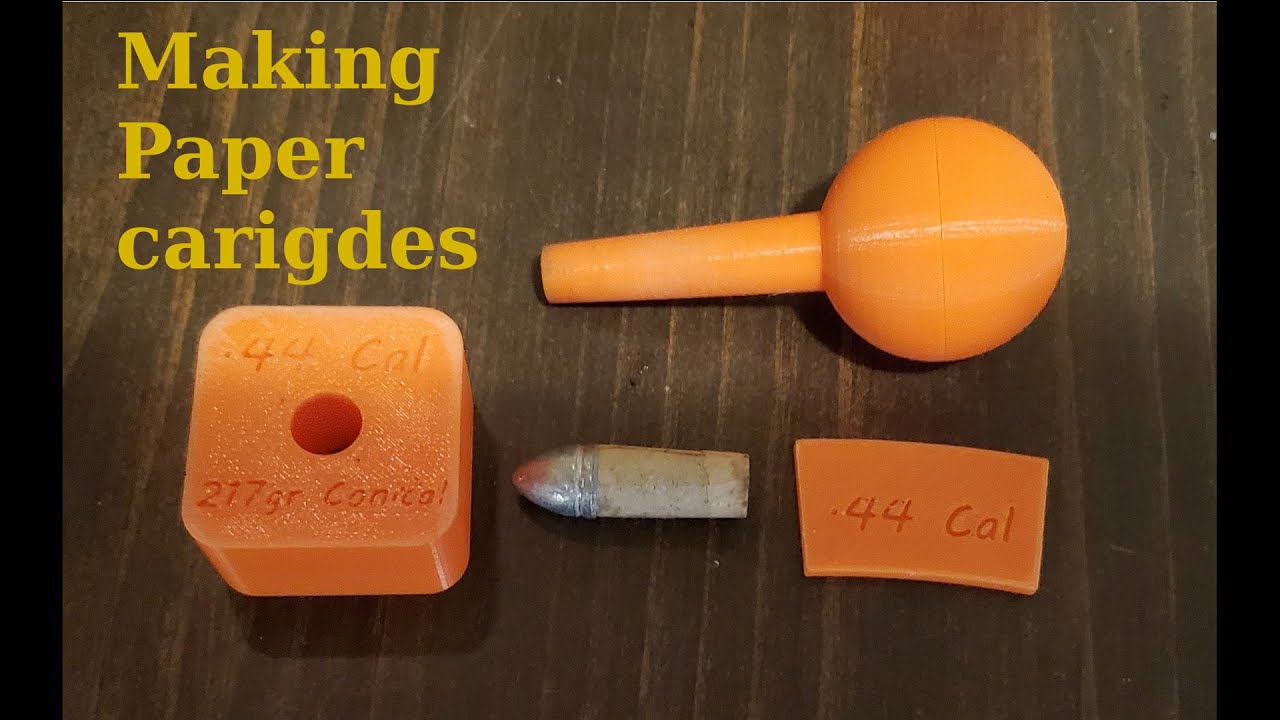 making paper cartridge with 3d printed Mandrel and Die set