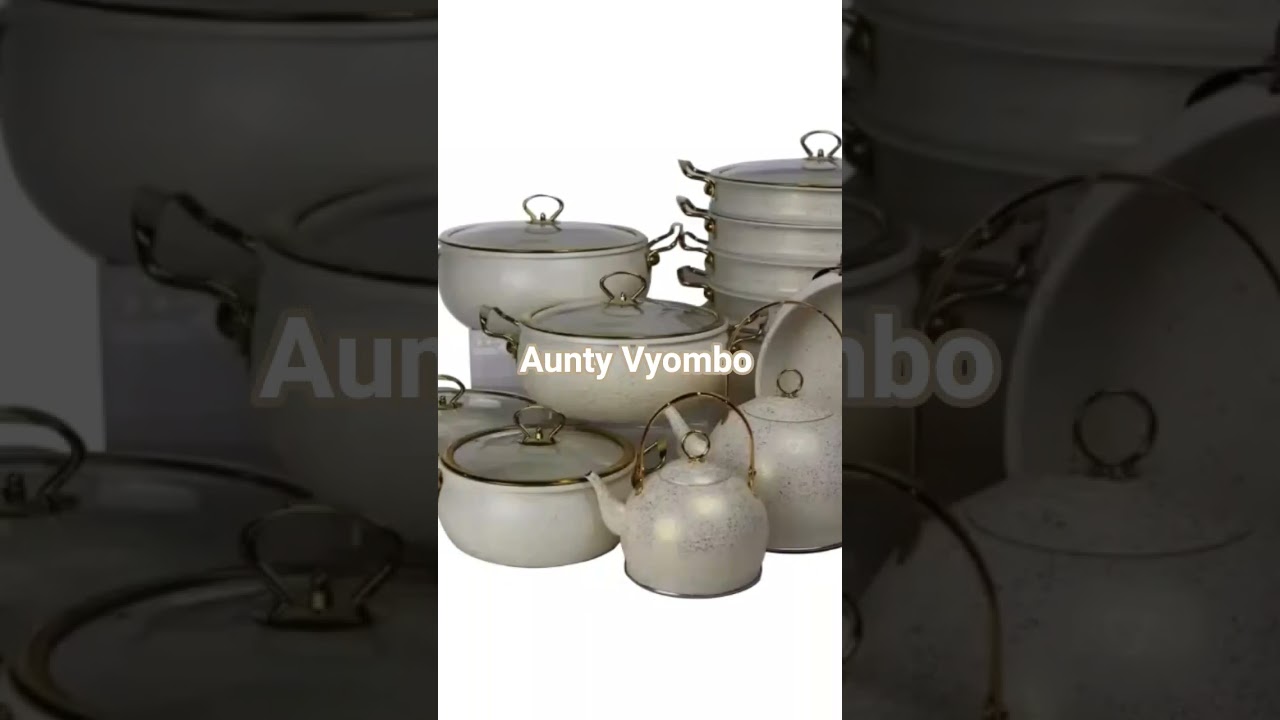 Aunty Vyombo vyombo vyombo cassorale cooking set#cookwaressets #kitchen #crokeryset