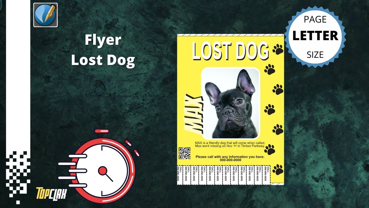 Lost Dog flyer: Speed Art (Scribus)