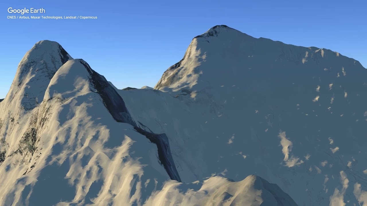 Mount Everest - 5 Minute Flyover - Google Earth 3D Virtual Tour
